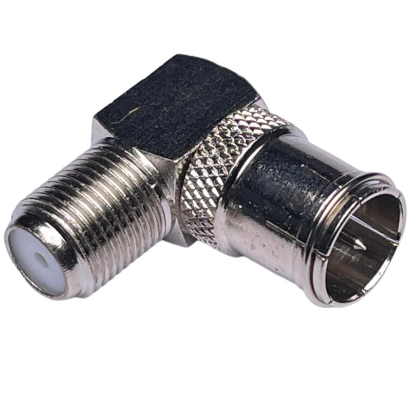 CESS Right Angle Coax F-Jack to F-Quick Push On Plug, Male/Female Adapter (10 Pack) - Image 3